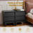 2-Pack Mid-Century MDF Nightstands with Vintage Bevel Design