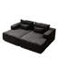 Méridienne surdimensionnée de 87 po avec fonction couchette, fauteuil moderne moelleux, sans assemblage, lit pour chambre à coucher inclinable-1864124529
