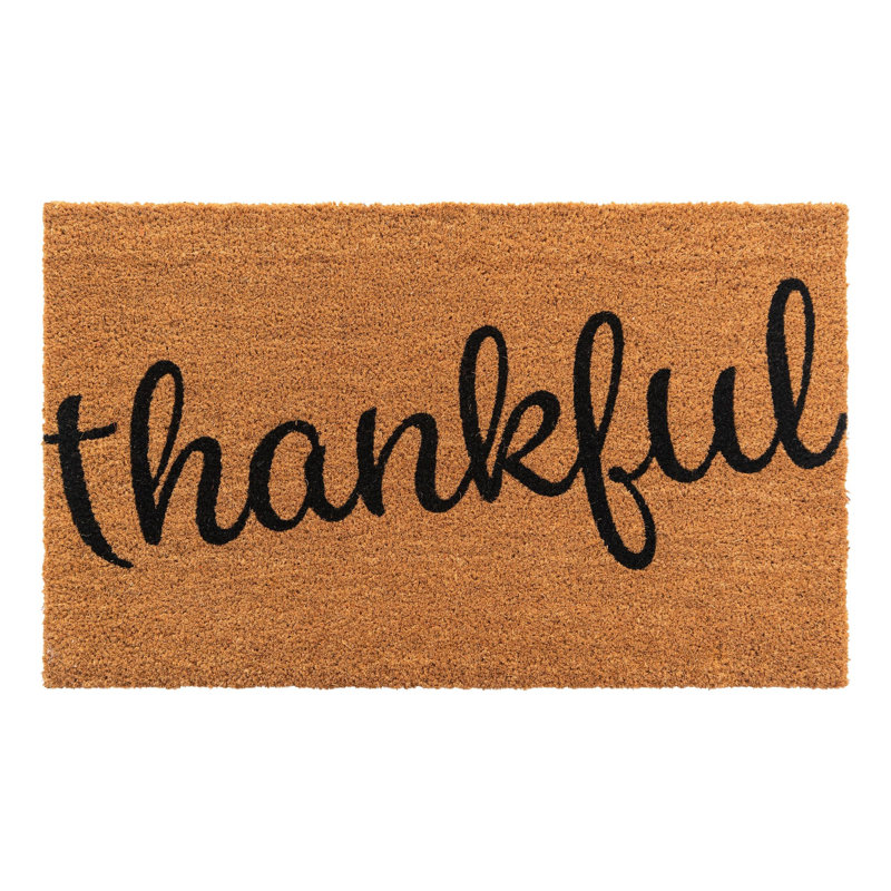 Paillasson Thankful, Rectangle 1 pi 6 po x 2 pi 6 po