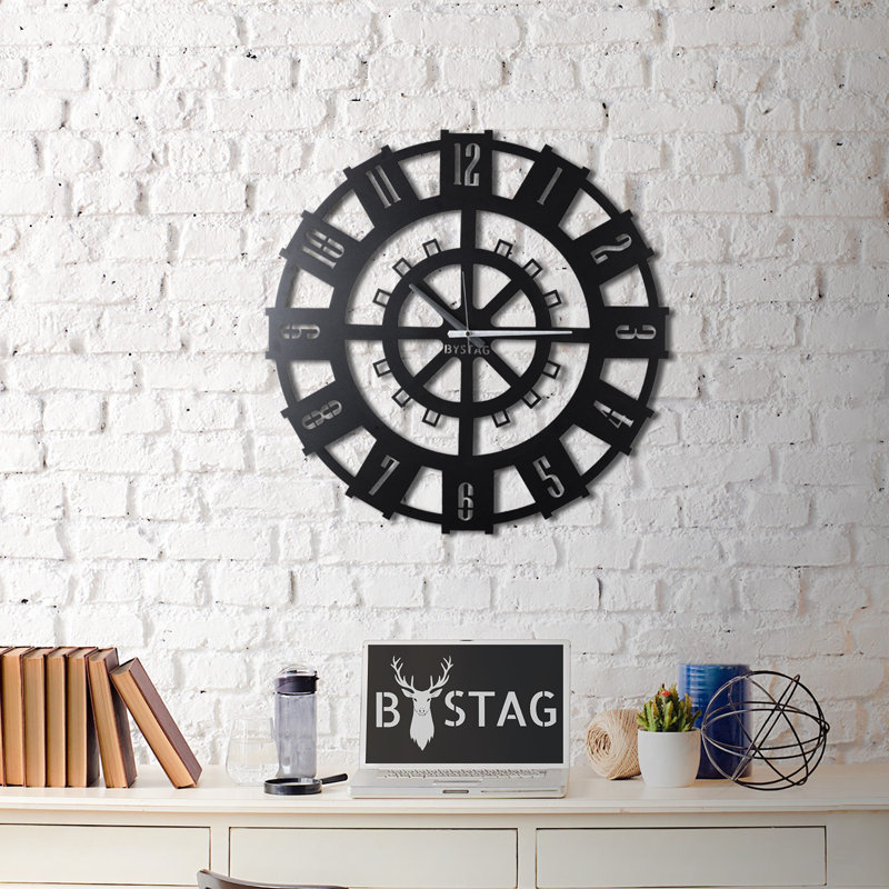 Davyeon Metal Wall Clock, 70cm H x 70cm W x 0.2cm D