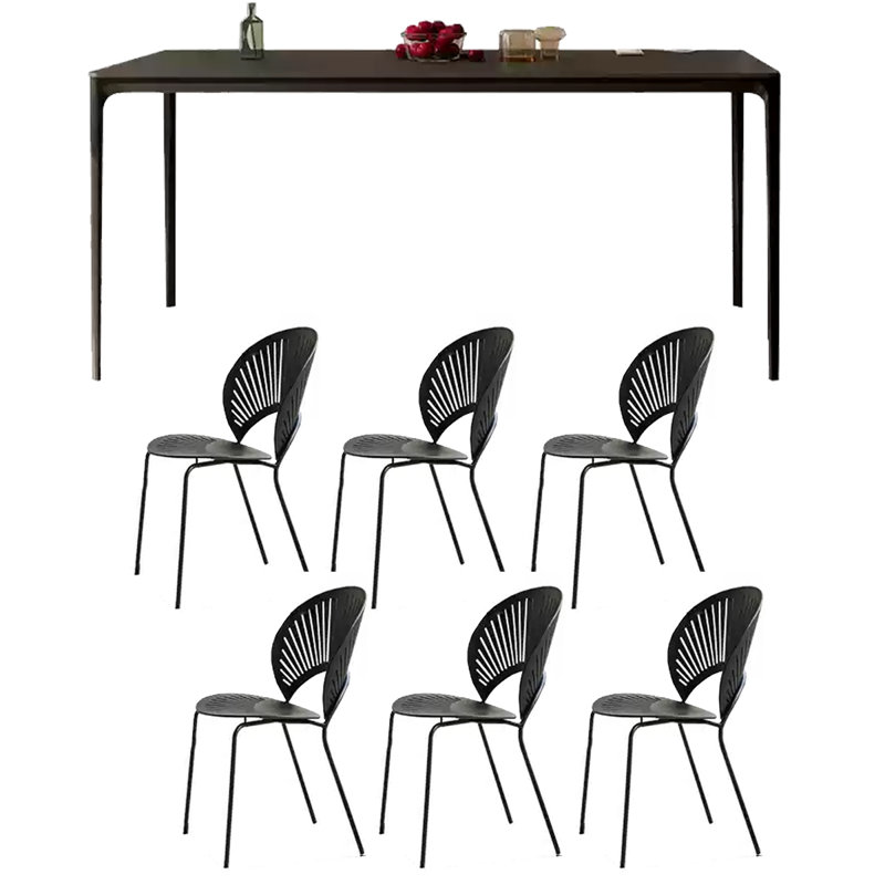 Table de salle à manger moderne minimaliste, H 29,92 po x L 70,87 po x l 35,43 po