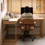 Bureau en L en bois massif avec 1 tiroir Burlywood-810959259-810959257-810959254