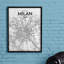 Milan City Map - No Frame Print-1800072069
