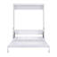 Grand lit escamotable avec tablette, blanc