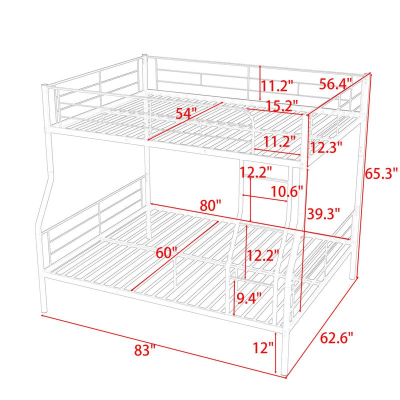 Hartselle Kids Bunk Bed, White