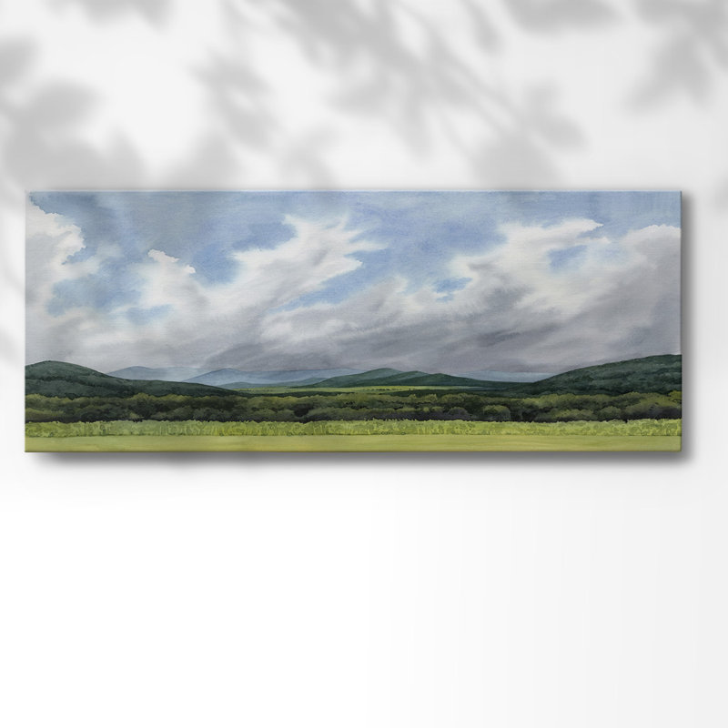 Sapphire Mountains III sur toile, H 12 po x l 30 po x P 1,5 po