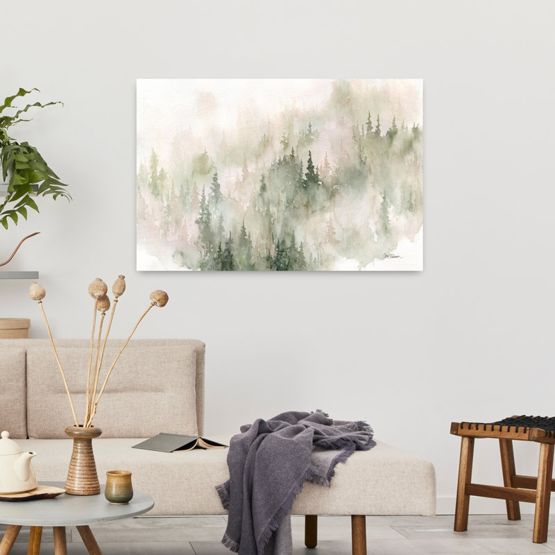 Misty Mountains Sides Abstract Art, H 36 po x l 24 po
