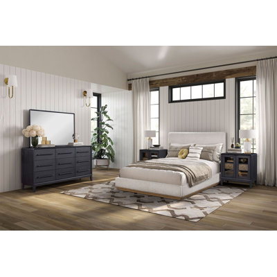 Lit plateforme tapissier Aurora, latte