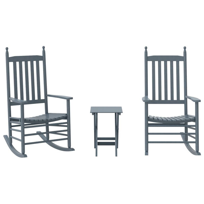 Allensby Solid Wood Rocking Chair, grey