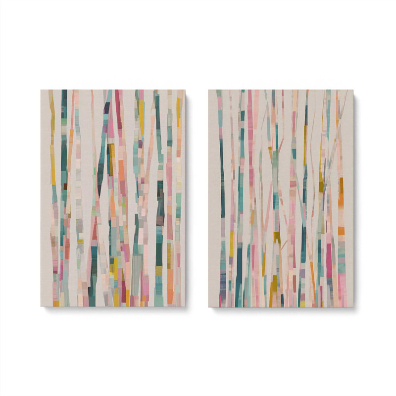 Ensemble de 2 impressions pastel, Toile tendue, 30 po x 20 po