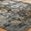 Tapis noué à la main à motif de fleurs noires Johannes-1080461598