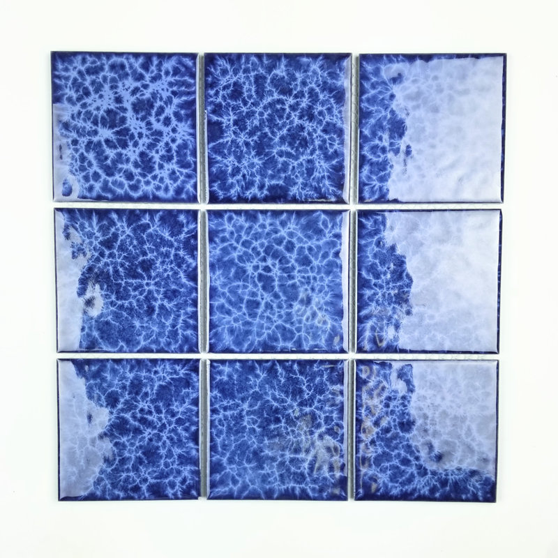 Carreau de mosaïque en porcelaine 4 po x 4 po Monet