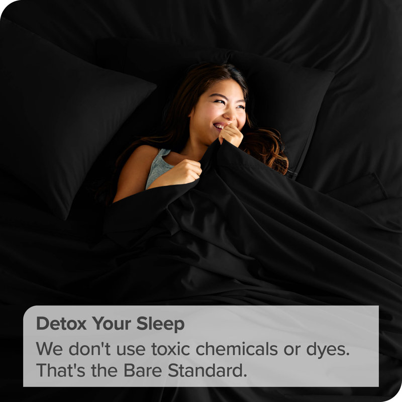 Full Black Microfiber Ultra-Soft Flat Sheet