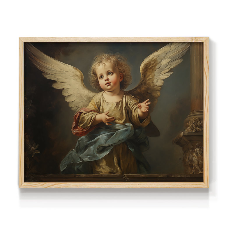 Angels From Above-LXIX -Framed Print - Restickable, Naturel, H 22 po x l 28 po