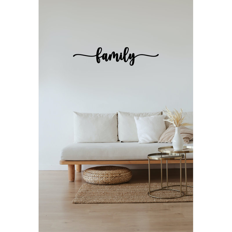 Family Sign Farmhouse Wall Décor, 5.1" H x 24" W x 0.10" D