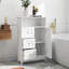 Armoire de rangement pour salle de bain avec 3 tiroirs et 1 porte