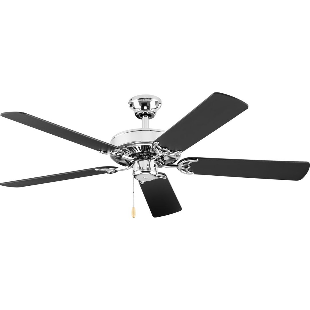 52" Air Pro 5 - Blade Standard Ceiling Fan with Pull Chain Progress Lighting Motor 