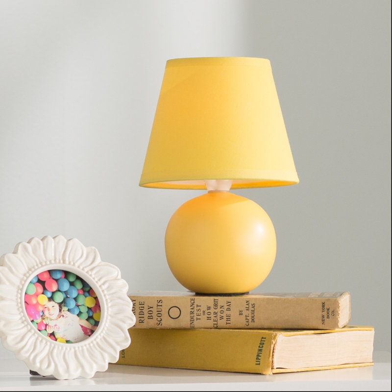 Amishi Ceramic Table Lamp, Yellow, No