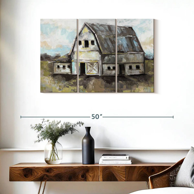 Lilie Tranquil Barn, 24" H x 38" W