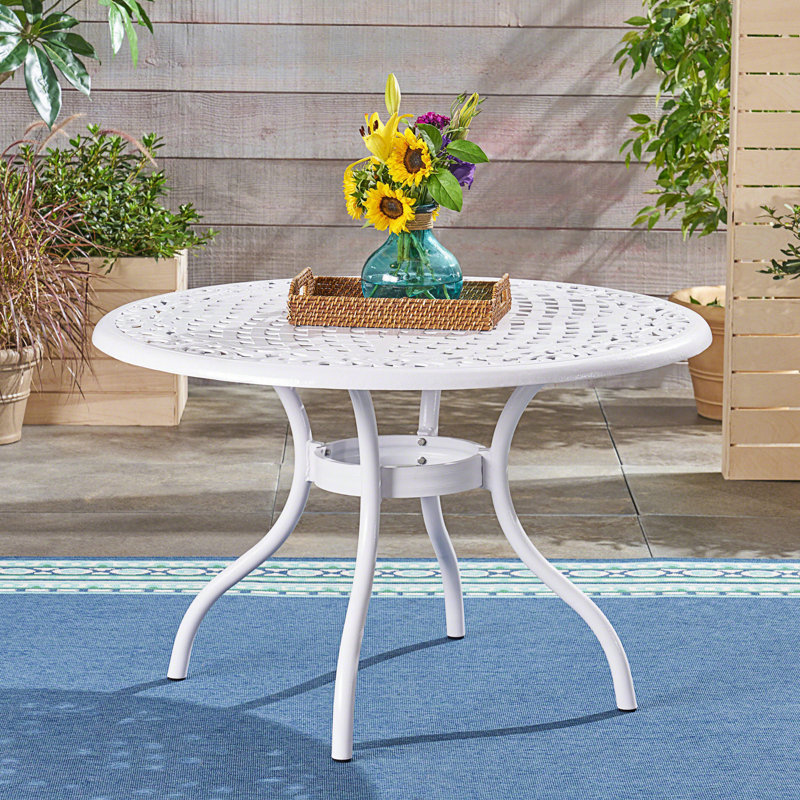 Table de salle à manger ronde, Blanc