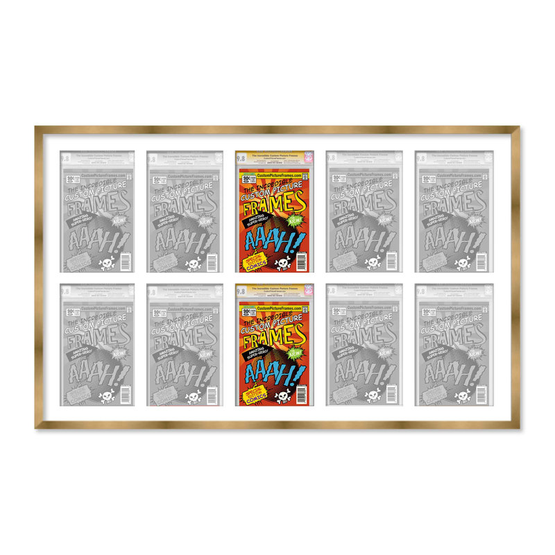 Cadre photo collage, Or/blanc, 7,25 po x 10,5 po, 44" x 25.75"