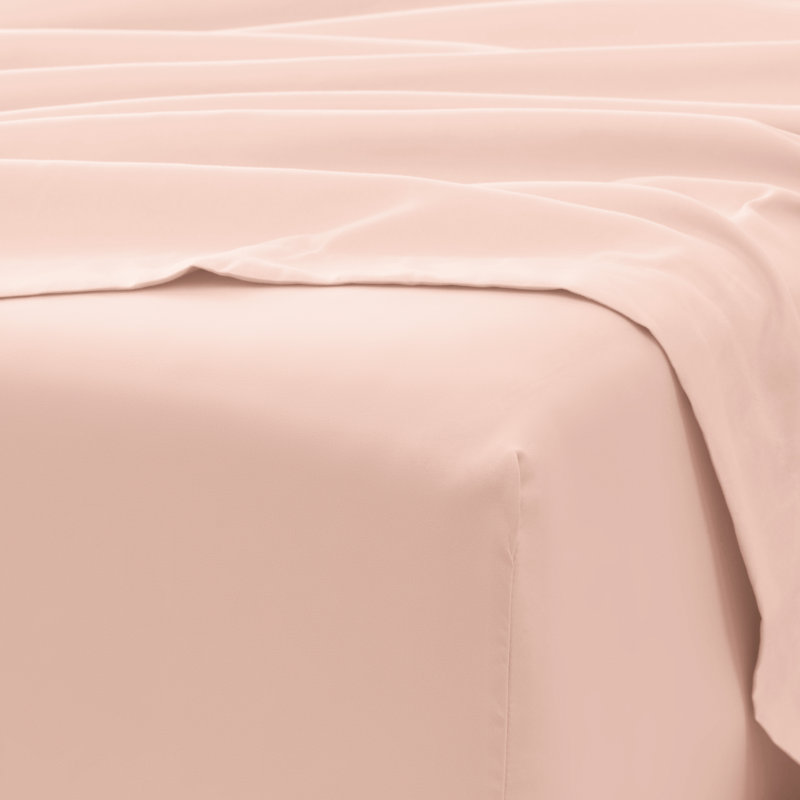 Ensemble de draps 4 pièces Ultra Soft, Ensemble de draps pour lit simple TG avec 1 taie d, Rougir