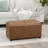 31" Rectangle Faux Leather Storage Ottoman With Flip-top Trays-830783512