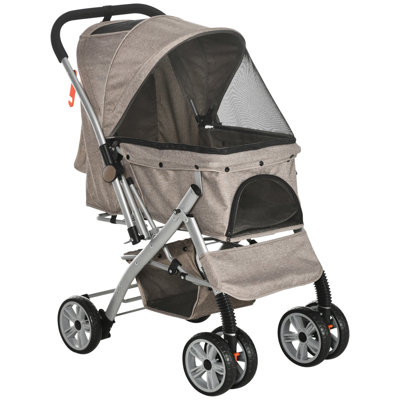 Erie Folding Standard Stroller -  Pawhut, D00-118BN