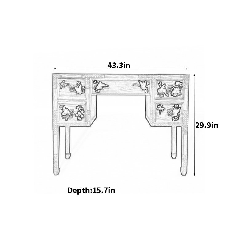 Commode peinte, Brun