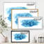 «Blue Turquoise Cloud Abstract», peinture sur toile à cadre flottant-59850991-59850993