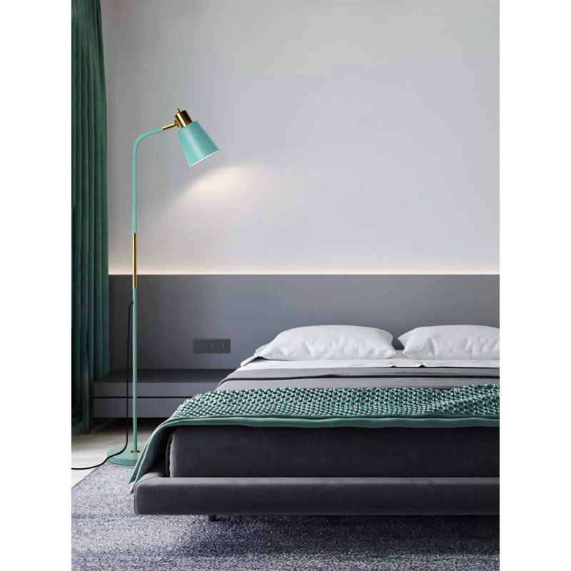 Hadlock 57.48'' Arched Floor Lamp, Mint Green