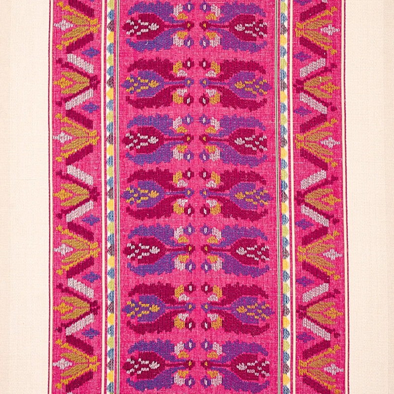 Sandor Stripe Embroidery Fabric, Magenta