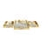 Gouse Plastic Mirrored Geometric Decor Gold Tray Set