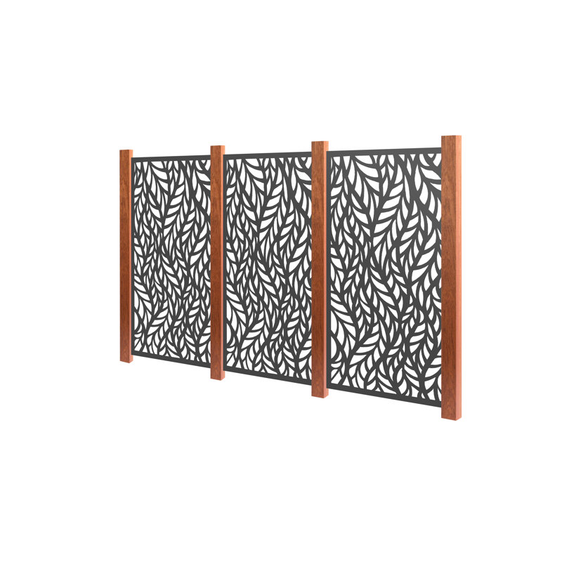 70 in. H x 35 in. W x 0.4 in. D Composite Decorative Privacy Screen Panel w/ C-Channel Kit