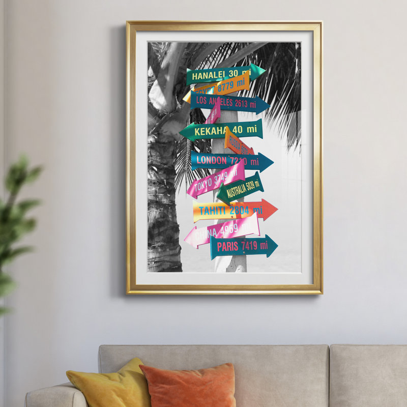 «Island Directional» par Danita Delimont - Reproduction sur papier encadrée, Gold Frame, H 22,5 po x l 30,5 po x P 1,5 po