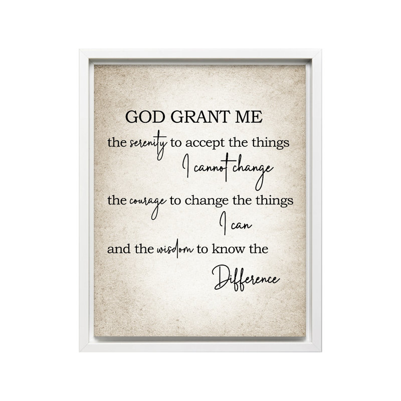 God God Me Sign, Canvas, 18"H x 24"W, White Framed