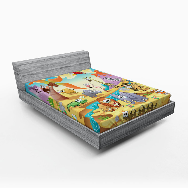 Microfiber Patterned Fitted Sheet, Queen Fitted Sheet