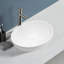 Lavabo de salle de bain ovale en céramique blanche 16 po Topcraft