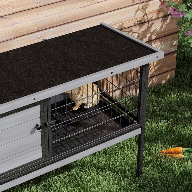 Rabbit Hutch Elevated With No Leak Tray