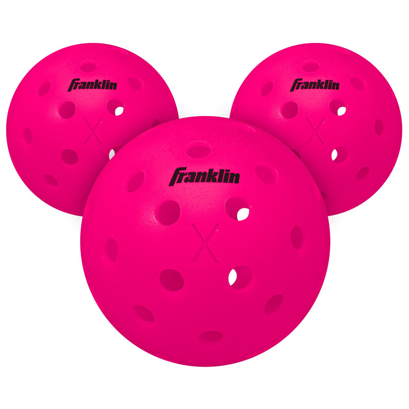 Pickleballls d'extérieur Franklin Sports X-40 Performance - jaune optique, Rose