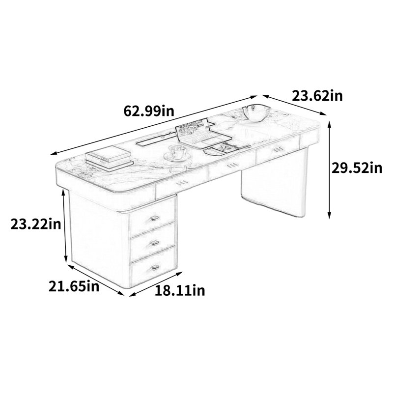 Kolten, H 29,52 po x l 62,99 po x P 23,62 po