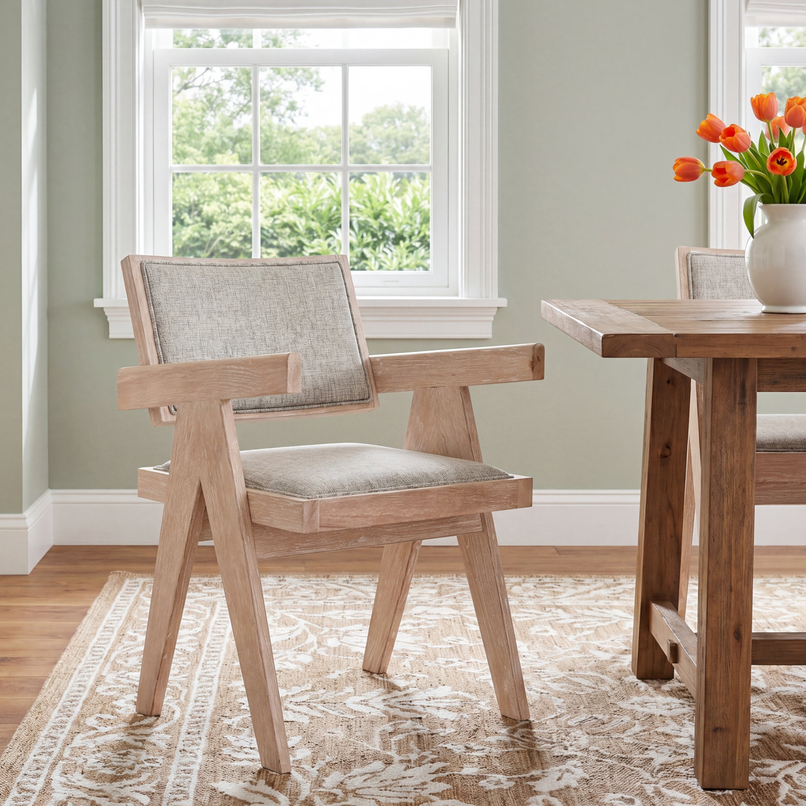 Granita Side Chair, Gray Beige/Driftwood