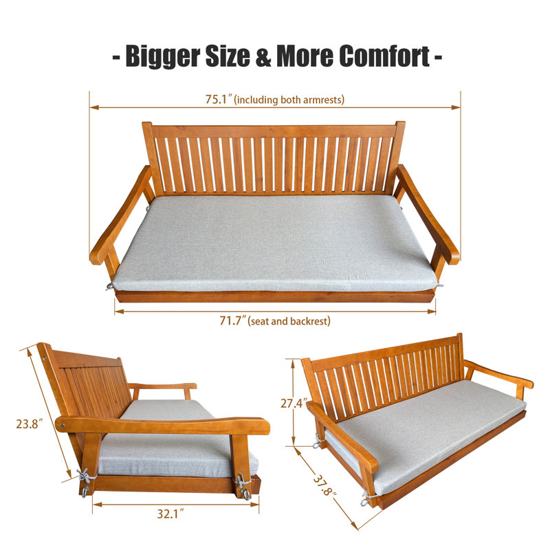 Balancelle en bois pour patio extérieur