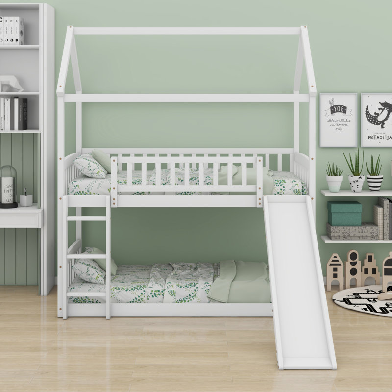 Bunk Bed With Slide, White