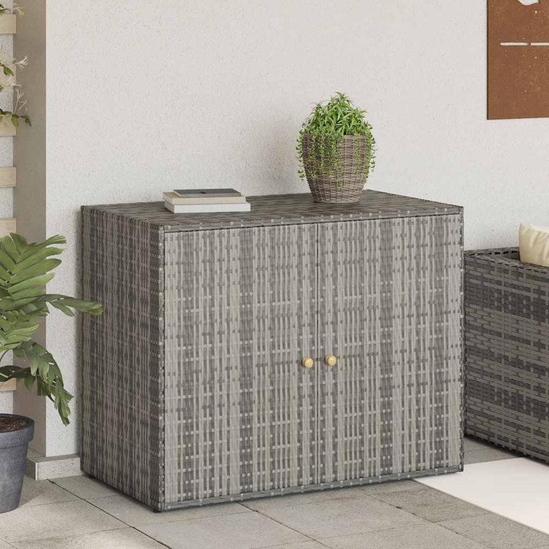 Meuble de rangement de jardin gris, Gris