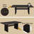 Gold & Rustic Espresso Finish Dining Table