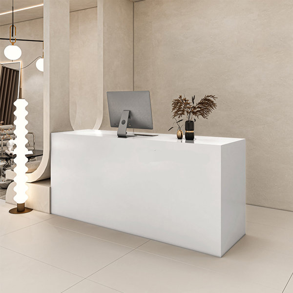 Latitude Run® Ferko Rectangle Laminate Reception Desk | Wayfair