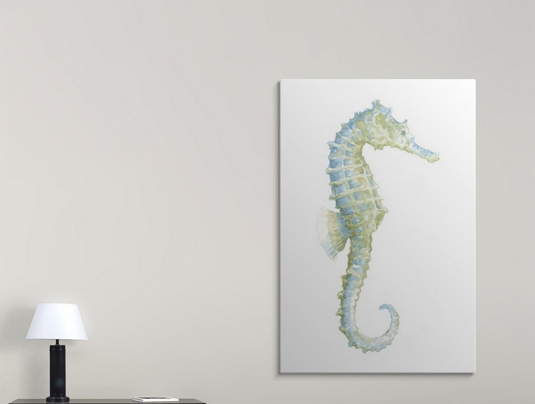 «Seahorse I» par Megan Meagher, reproduction d'art, H 30 po x l 20 po x P 1,5 po, Toile