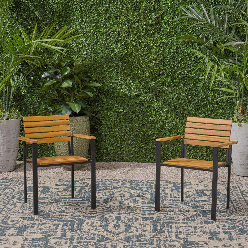 2-Piece Wood And Metal Chair