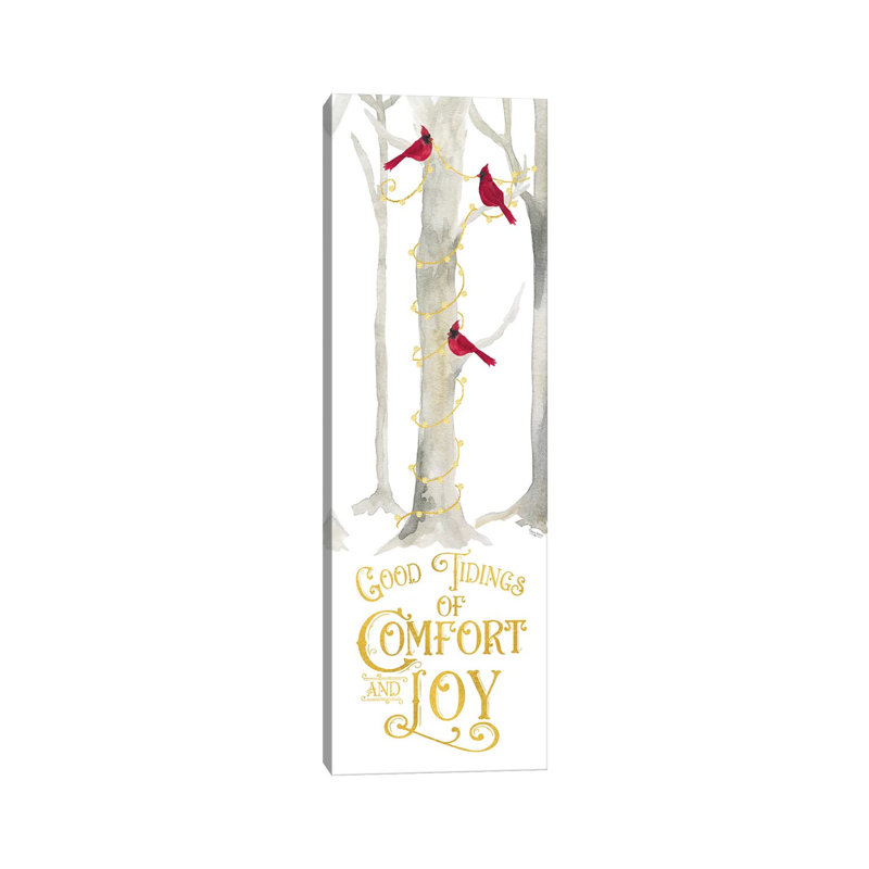 Christmas Forest Panel III-Comfort And Joy by Tara Reed - Wrapped Canvas Panoramic Painting